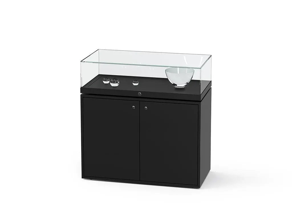 Tischvitrine Glas mit Unterschrank